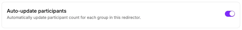 Activation switch for automatic member update in the Dashboard