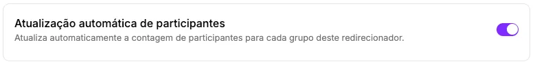 Ativação da recalibração automática de participantes no painel